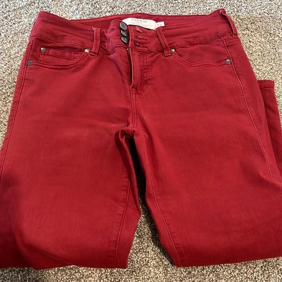 torrid Denim - Red Ankle Jeans
